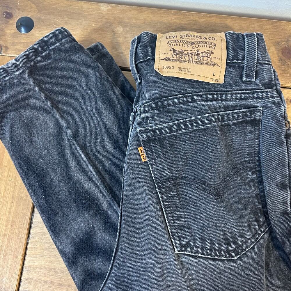 Levi's Black Orange Tab Jeans 950